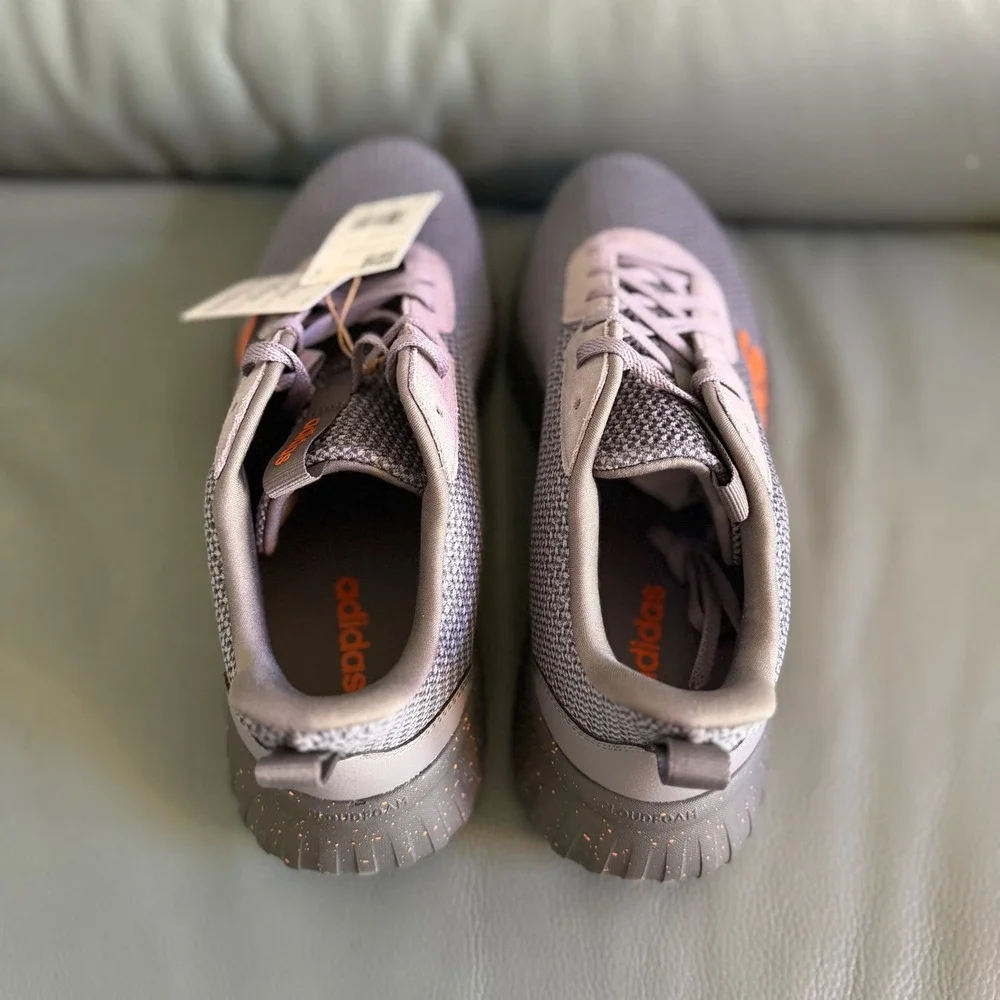 Adidas Kaptir Base Mens 11 Grey Orange Cloudfoam Running Shoes Sneakers JQ4632